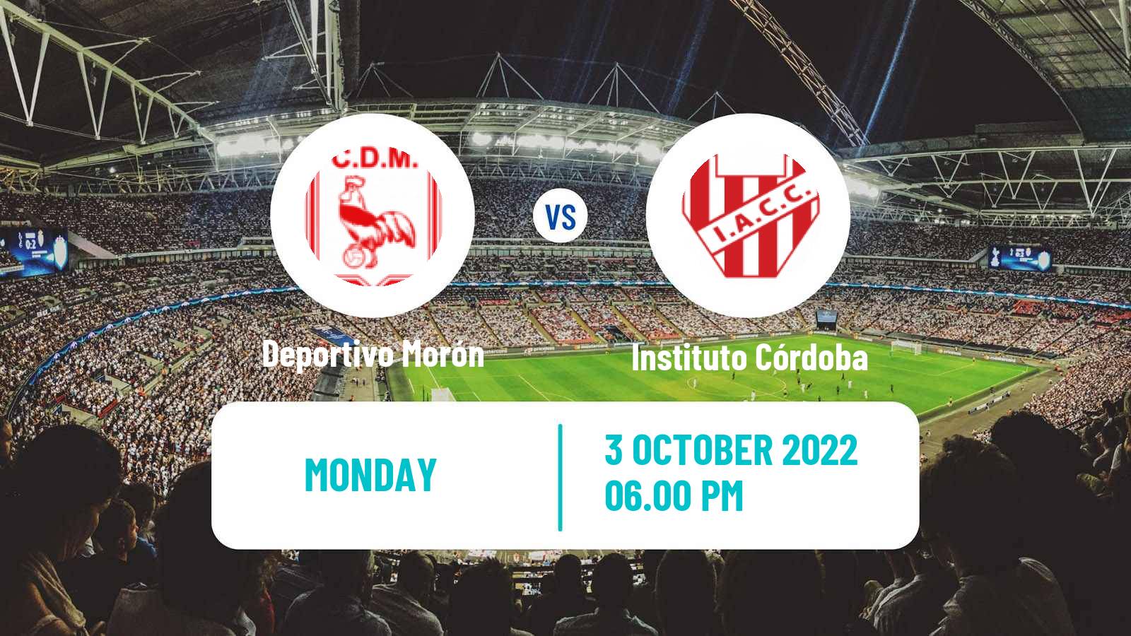 Soccer Argentinian Primera Nacional Deportivo Morón - Instituto Córdoba