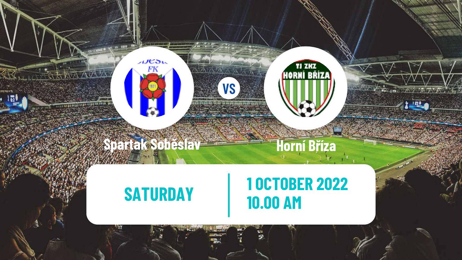 Soccer Czech Division A Spartak Soběslav - Horní Bříza