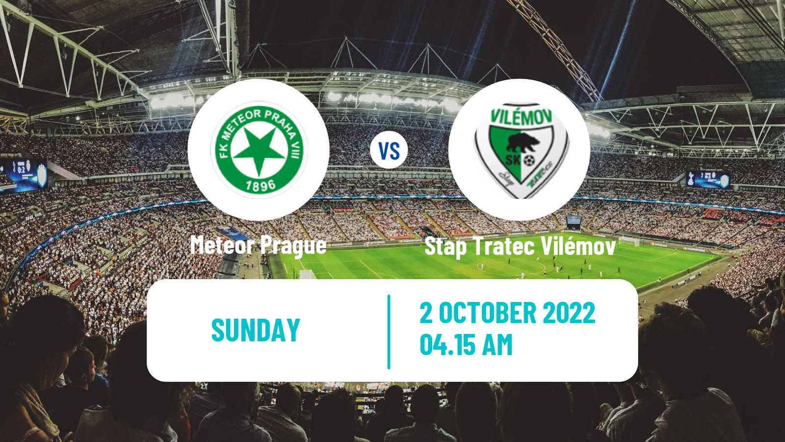 Soccer Czech Division B Meteor Prague - Stap Tratec Vilémov