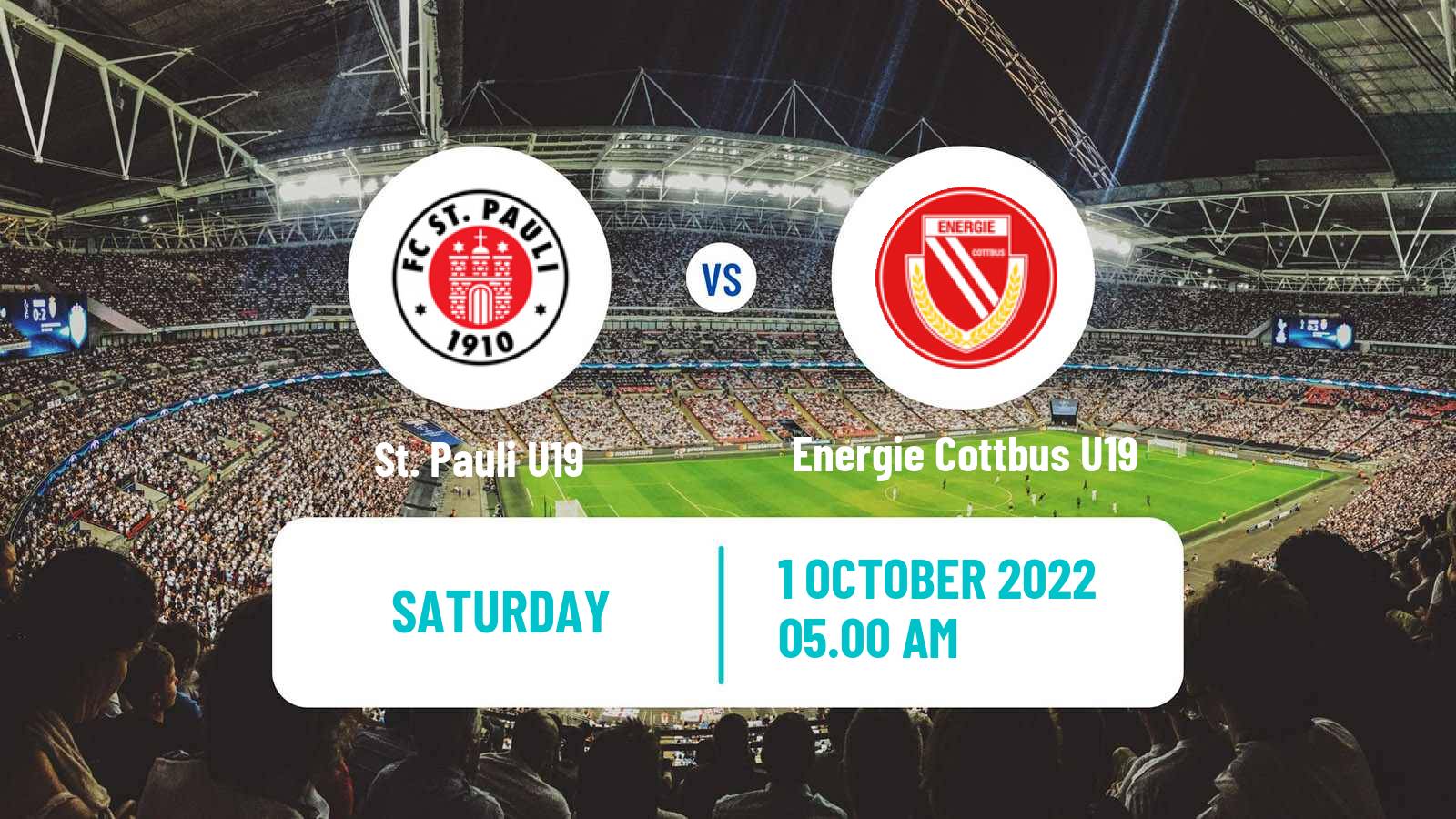 Soccer German Junioren Bundesliga North St. Pauli U19 - Energie Cottbus U19