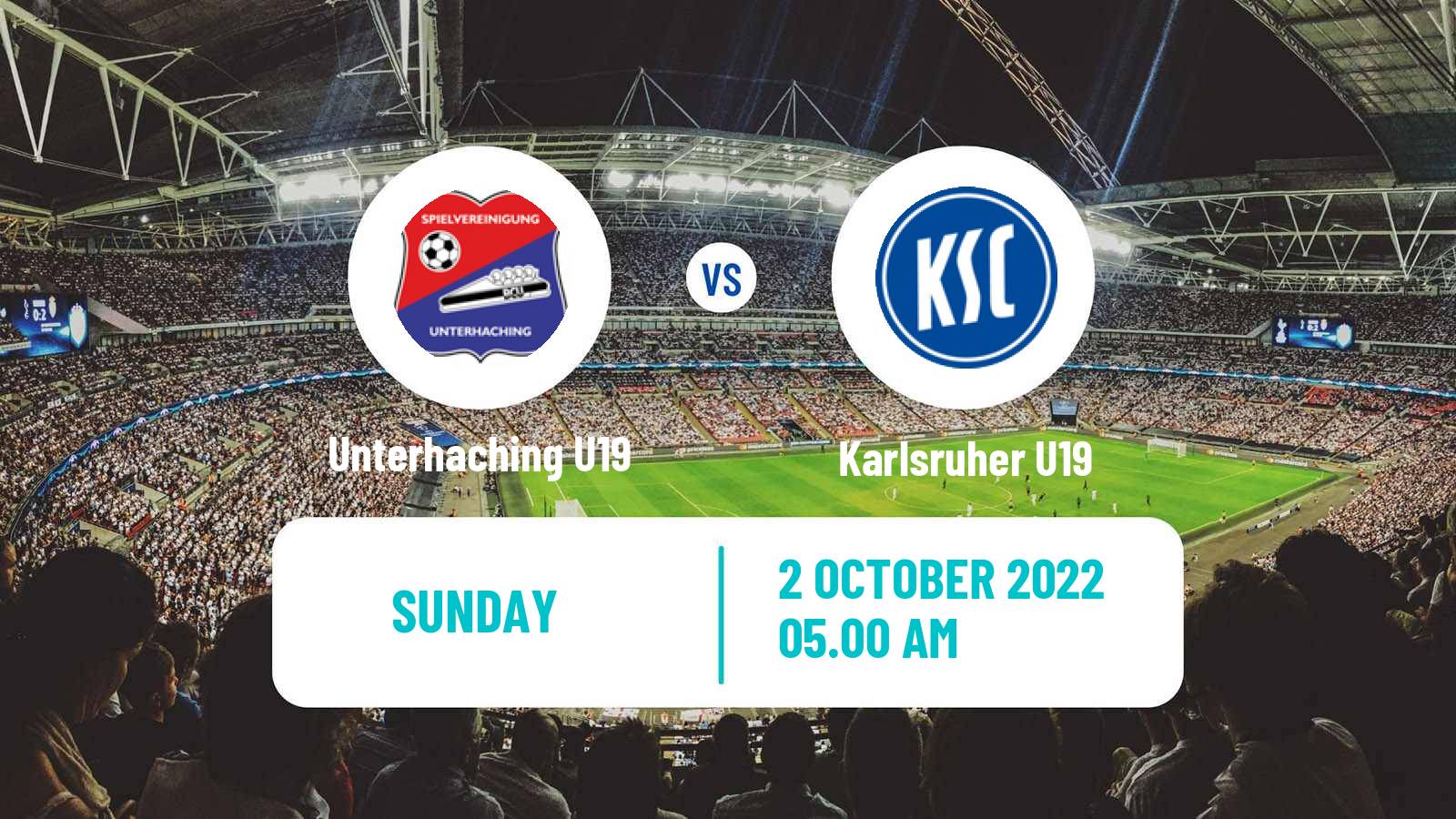 Soccer German Junioren Bundesliga South Unterhaching U19 - Karlsruher U19