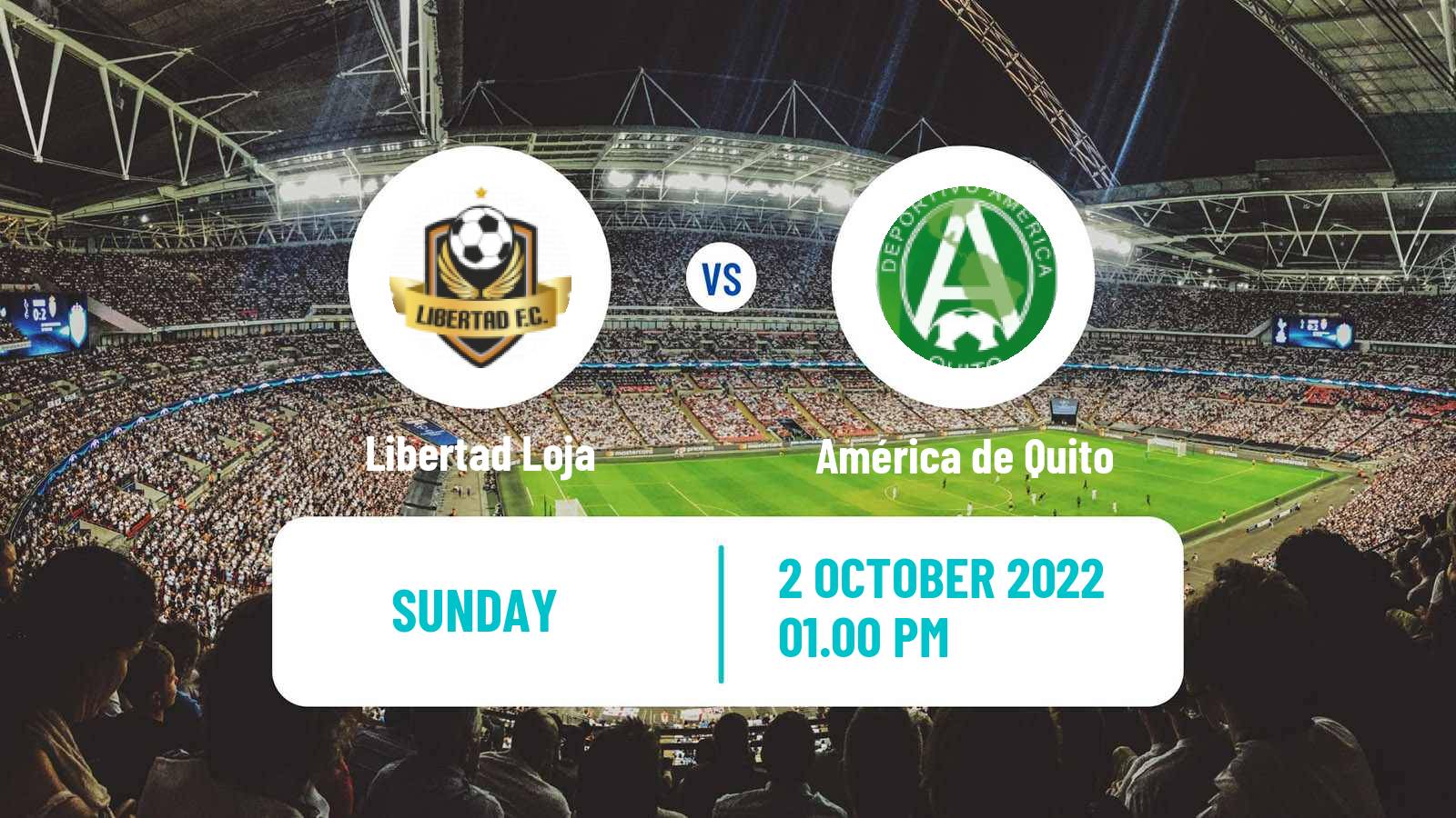 Soccer Ecuadorian Serie B Libertad Loja - América de Quito