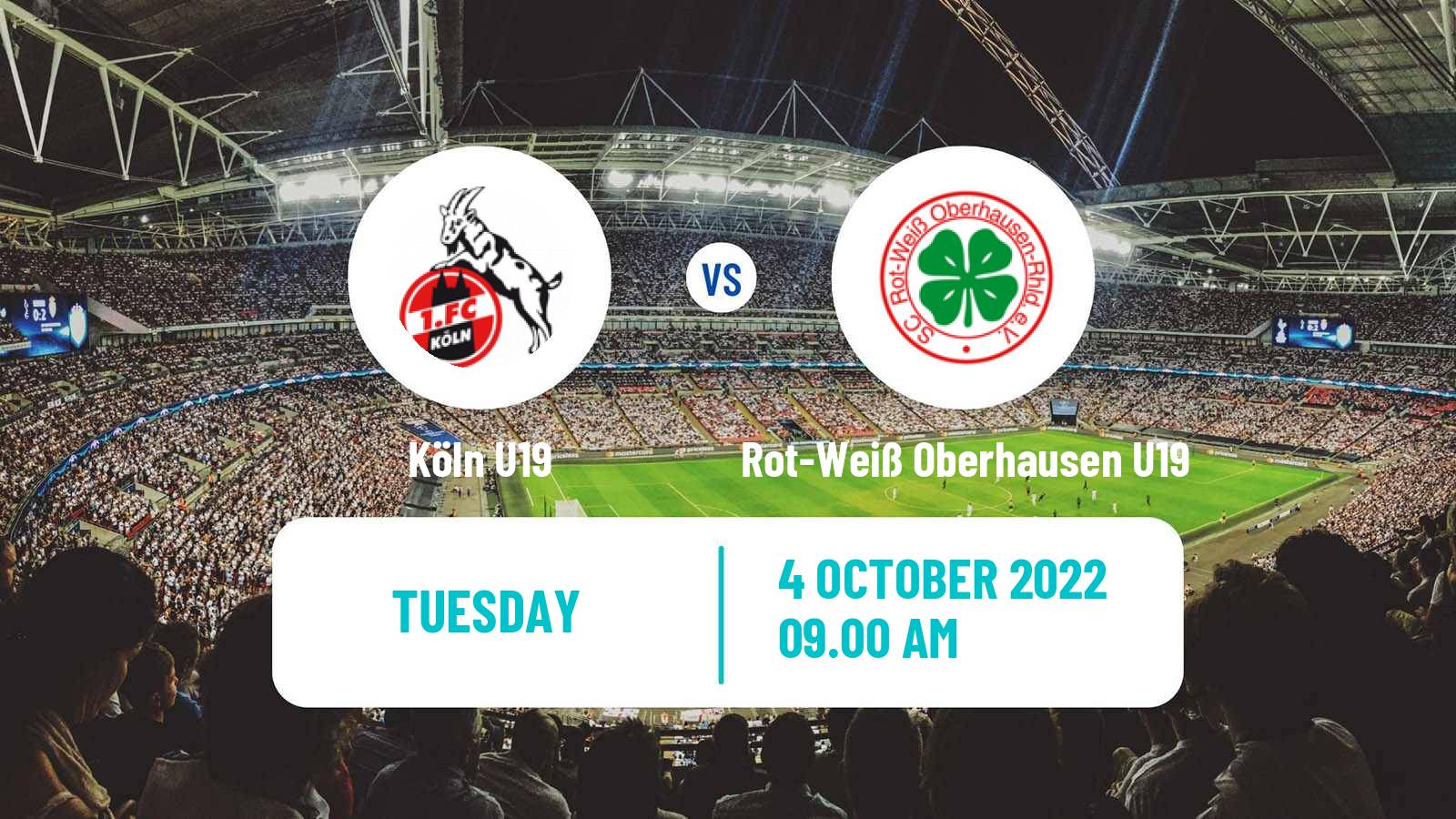 Soccer German Junioren Bundesliga West Köln U19 - Rot-Weiß Oberhausen U19