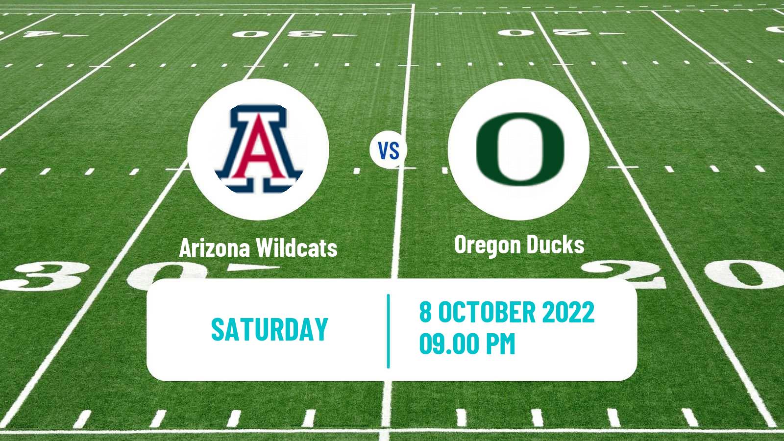 American football NCAA College Football Arizona Wildcats - Oregon Ducks