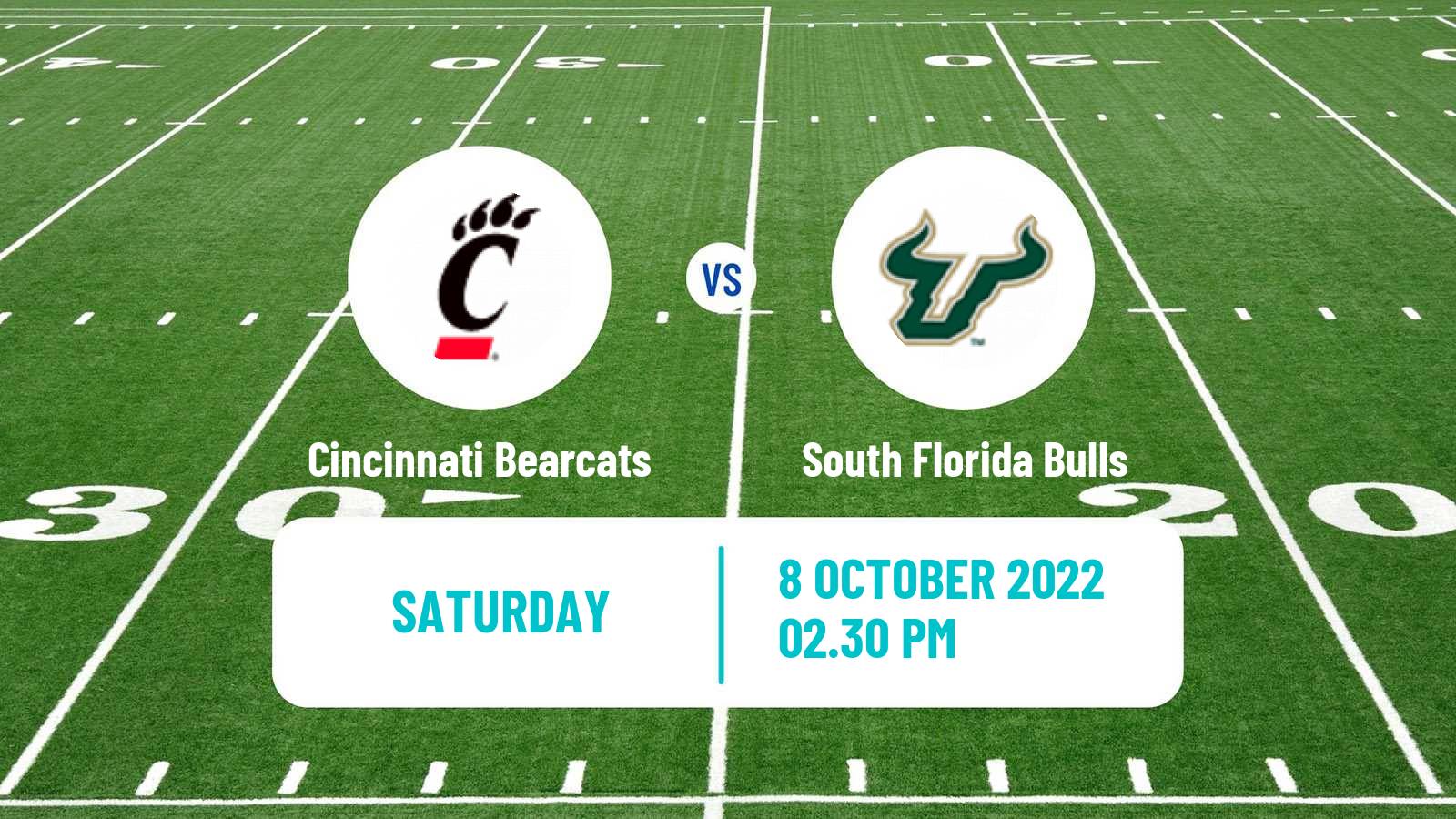 American football NCAA College Football Cincinnati Bearcats - South Florida Bulls