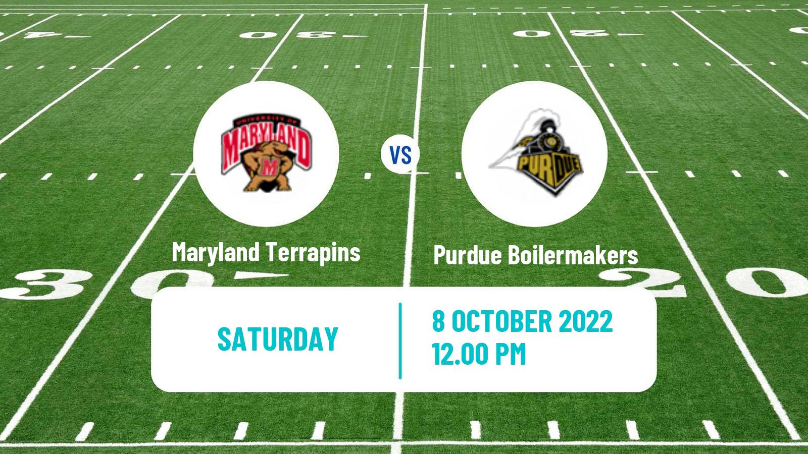 American football NCAA College Football Maryland Terrapins - Purdue Boilermakers