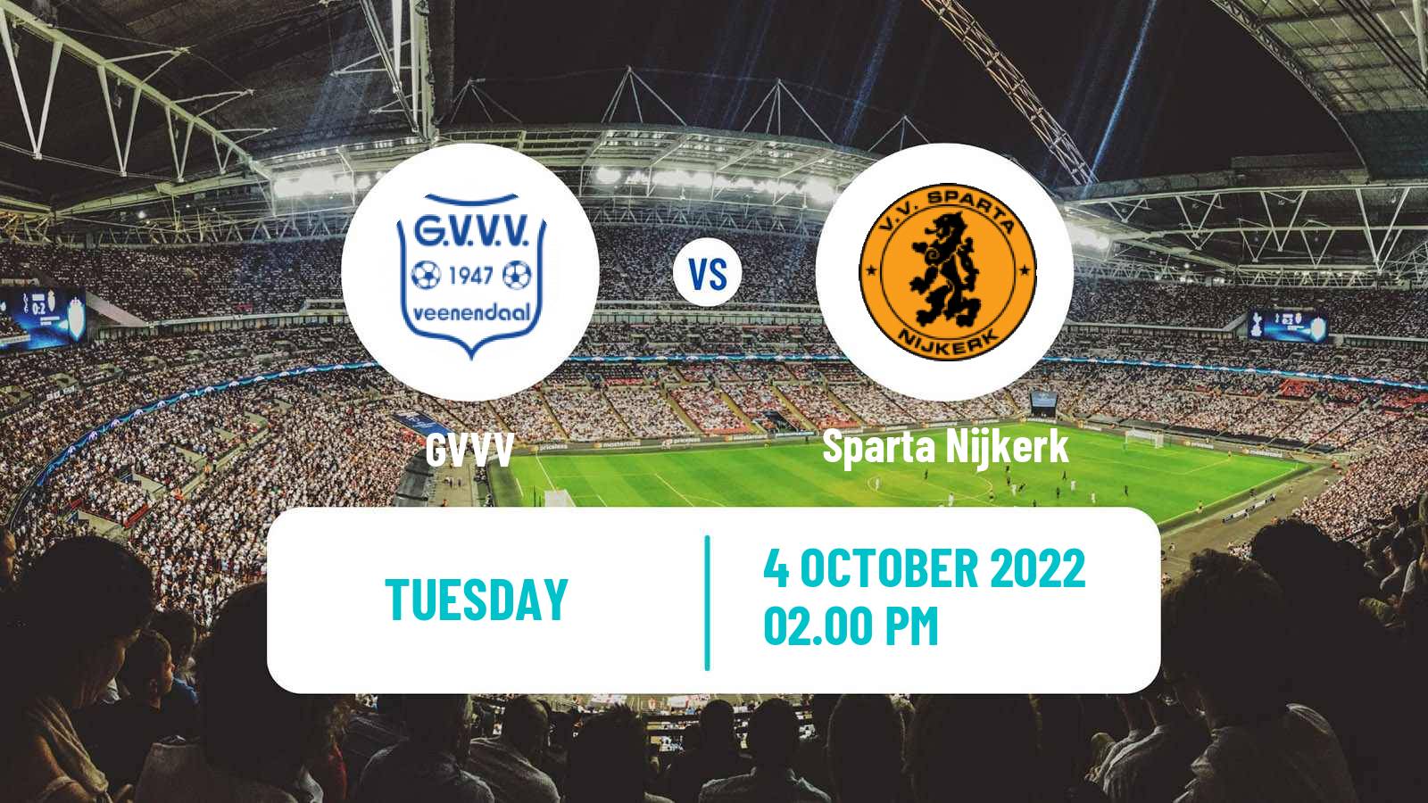 Soccer Dutch Derde Divisie GVVV - Sparta Nijkerk