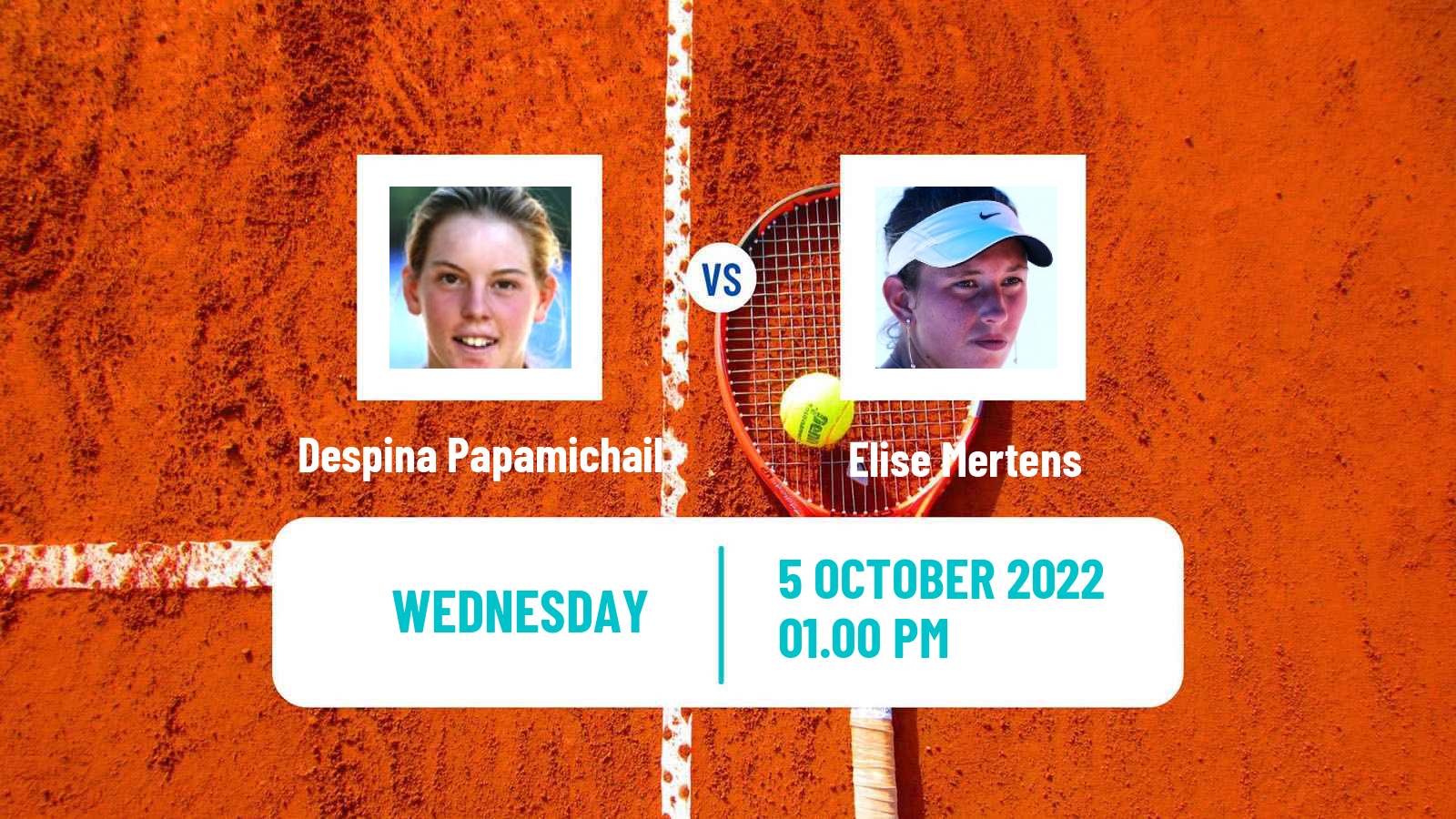 Tennis WTA Monastir Despina Papamichail - Elise Mertens
