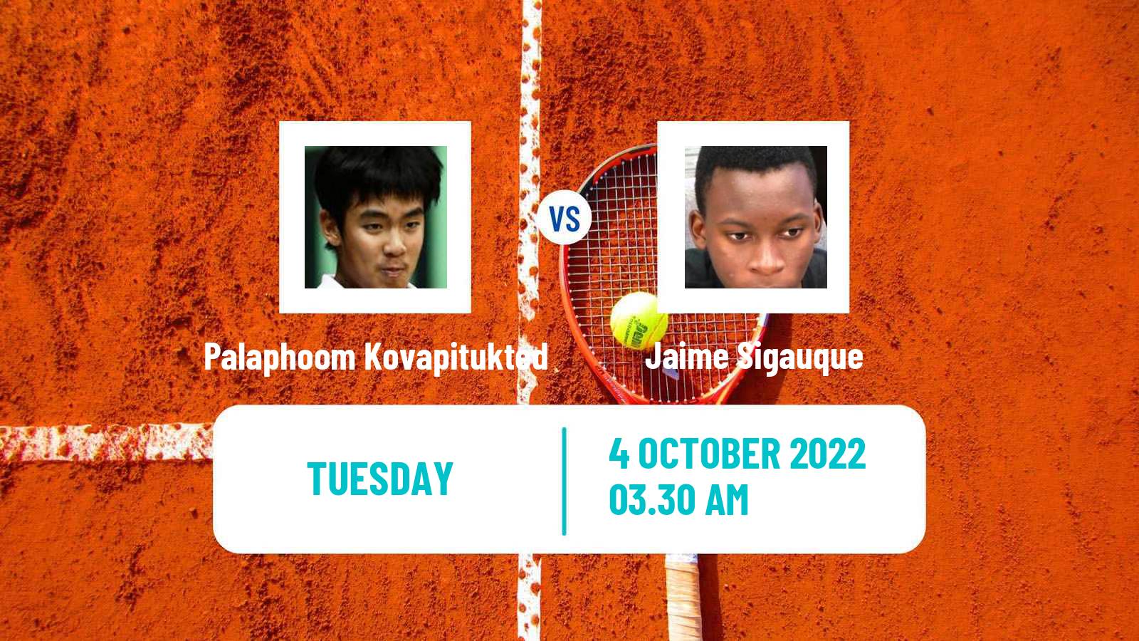 Tennis ITF Tournaments Palaphoom Kovapitukted - Jaime Sigauque