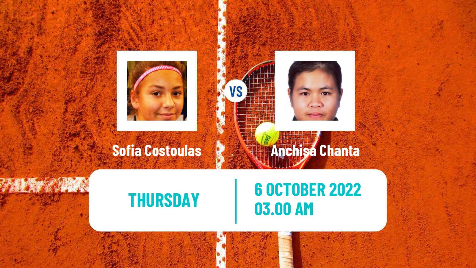Tennis ITF Tournaments Sofia Costoulas - Anchisa Chanta