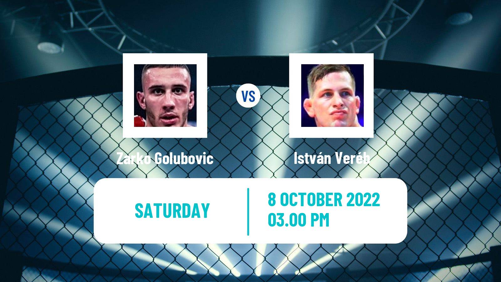MMA MMA Zarko Golubovic - István Veréb