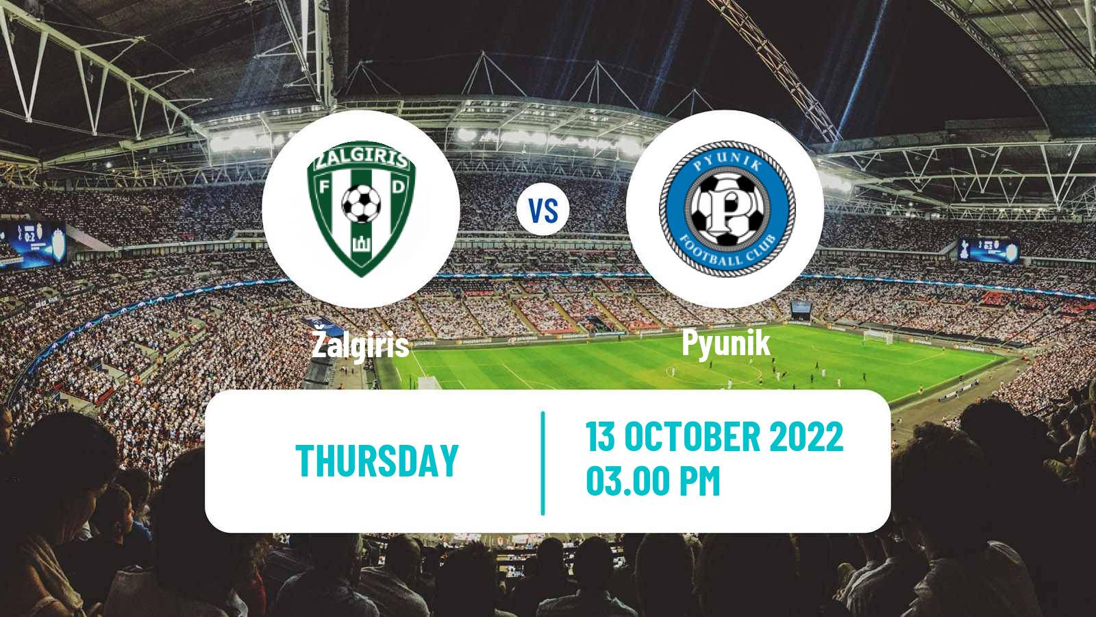 Soccer UEFA Europa Conference League Žalgiris - Pyunik