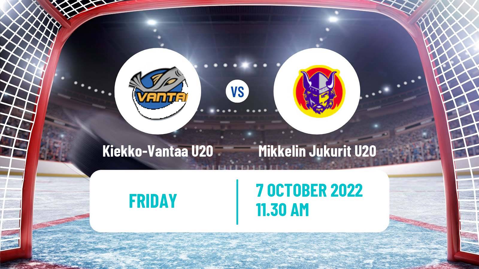 Hockey Finnish SM-sarja U20 Kiekko-Vantaa U20 - Mikkelin Jukurit U20