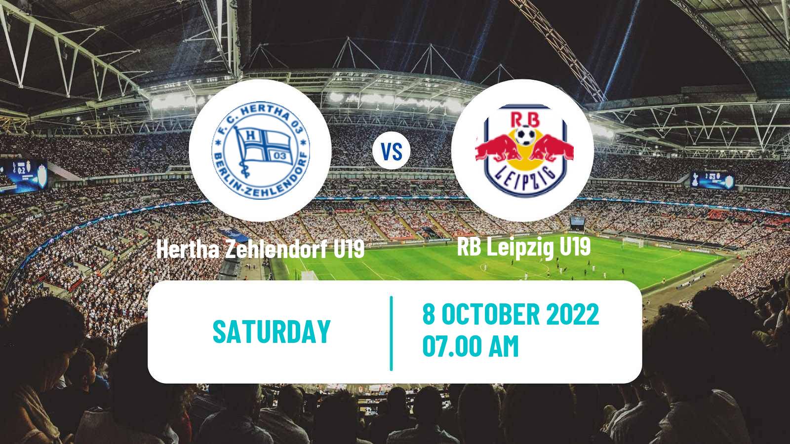 Soccer German Junioren Bundesliga North Hertha Zehlendorf U19 - RB Leipzig U19