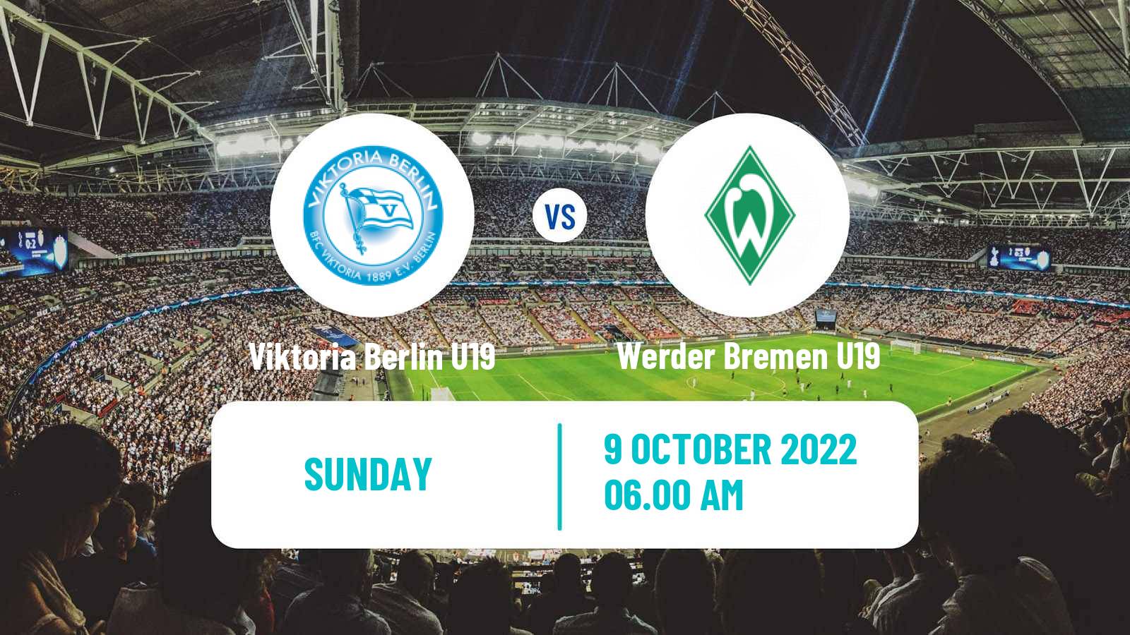 Soccer German Junioren Bundesliga North Viktoria Berlin U19 - Werder Bremen U19