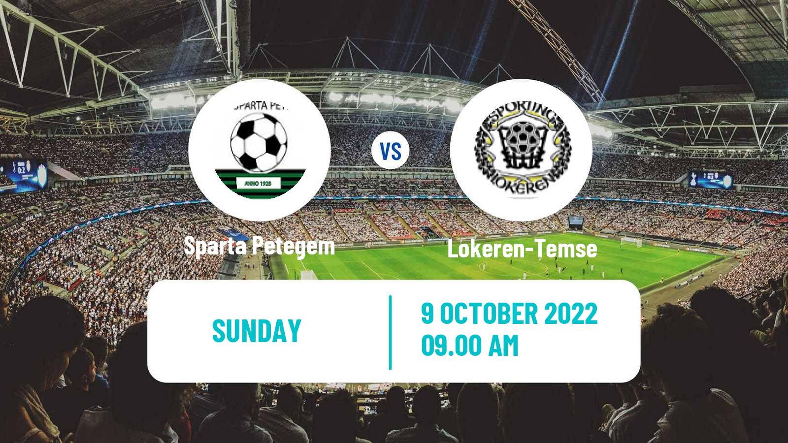 Soccer Belgian Second Amateur Division Group A Sparta Petegem - Lokeren-Temse