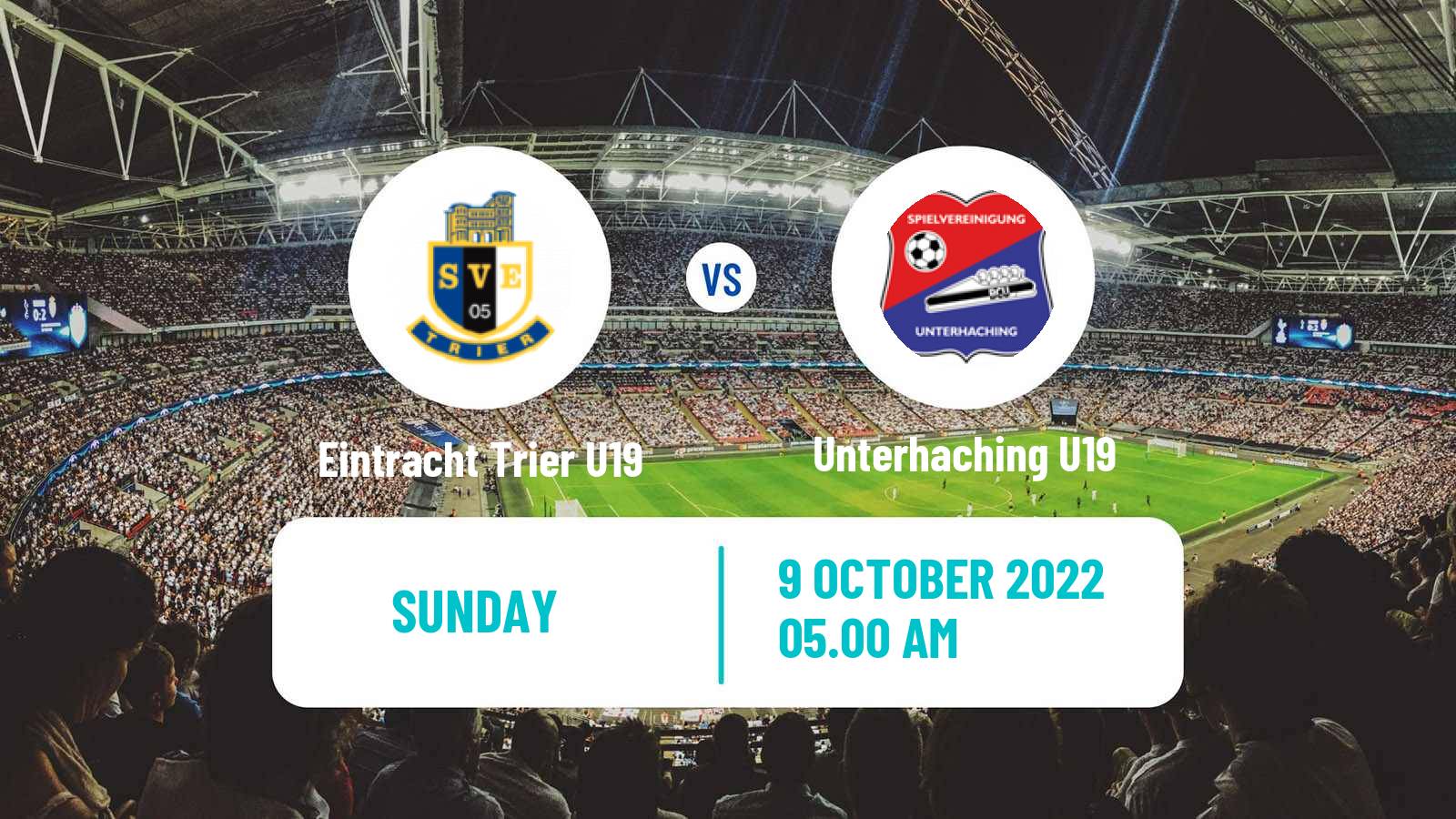 Soccer German Junioren Bundesliga South Eintracht Trier U19 - Unterhaching U19