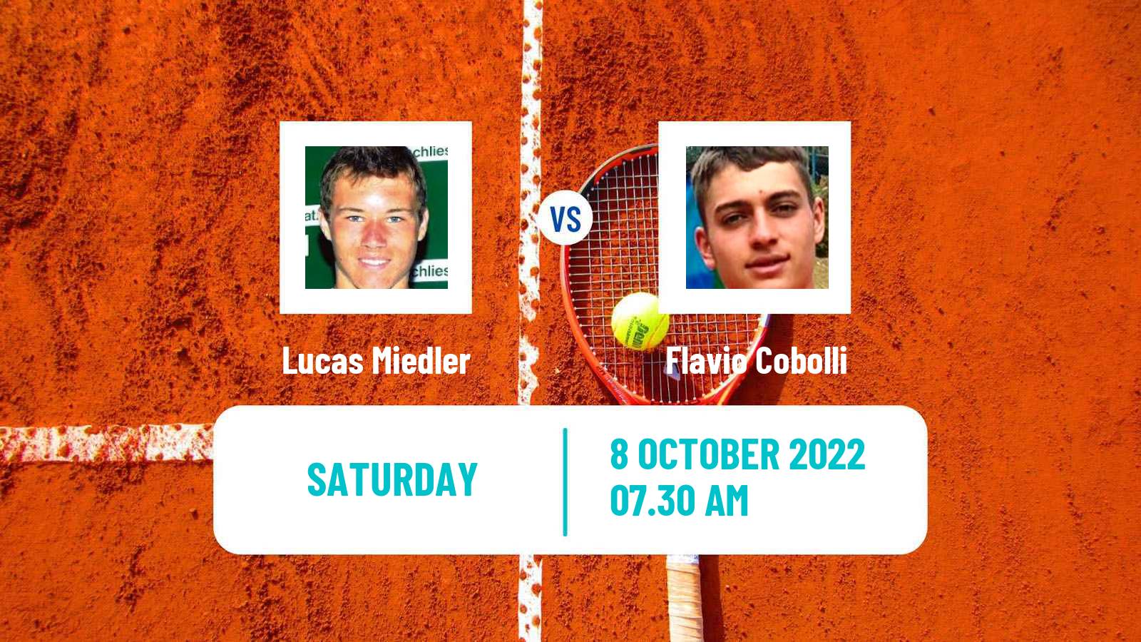 Tennis ATP Florence Lucas Miedler - Flavio Cobolli