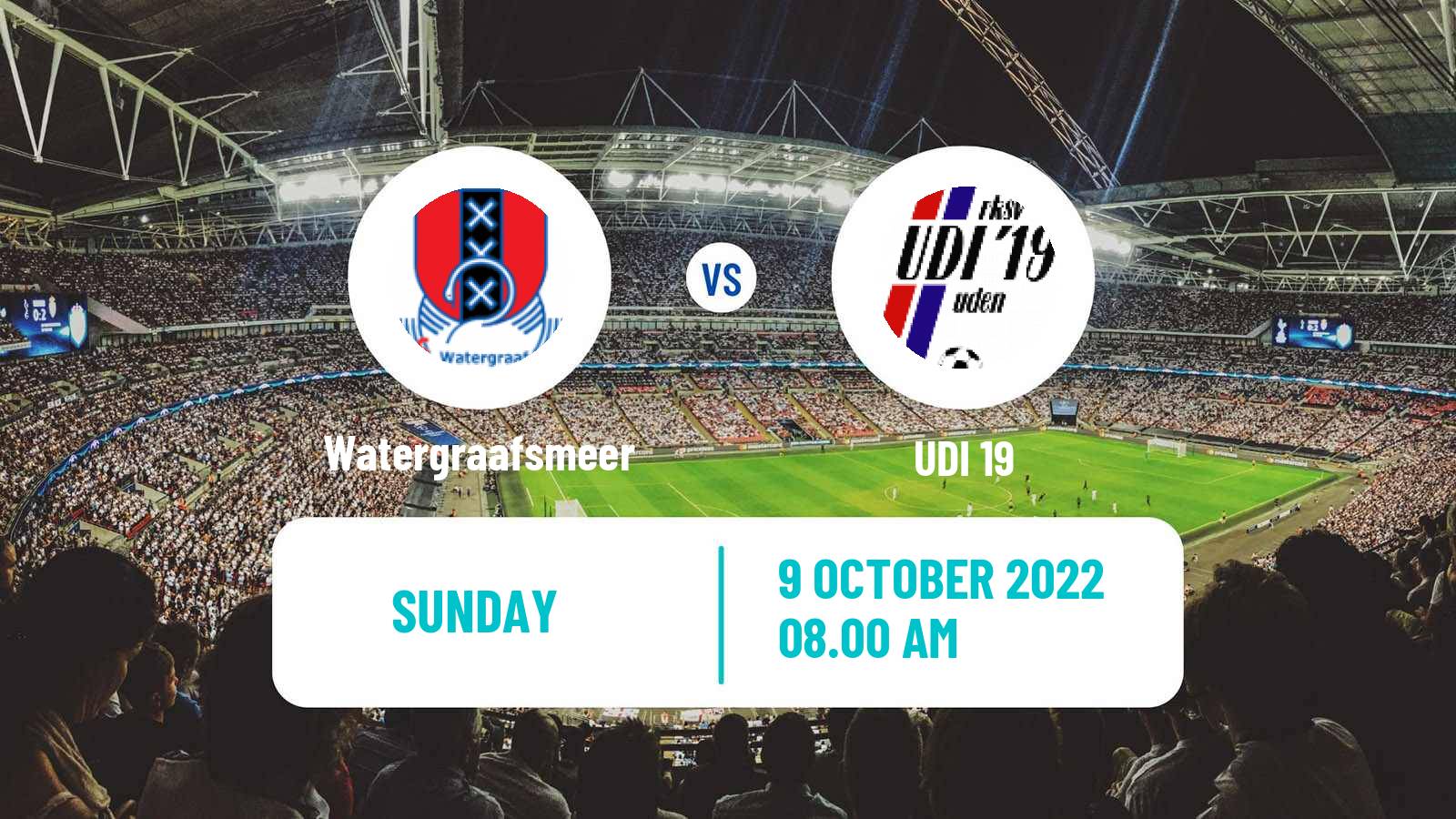 Soccer Dutch Derde Divisie Watergraafsmeer - UDI 19