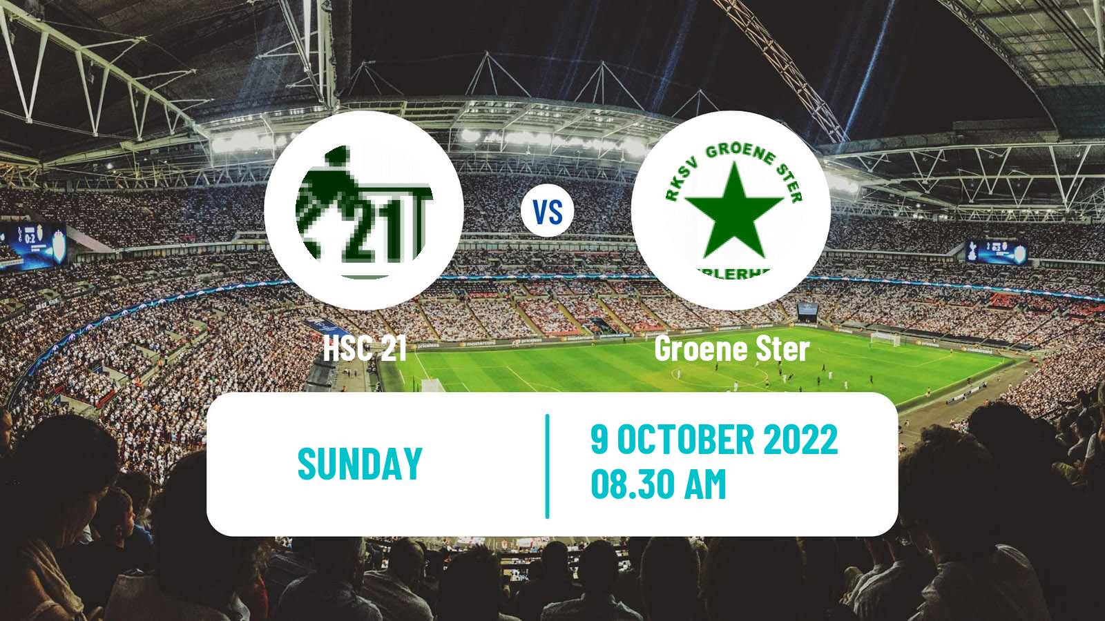 Soccer Dutch Derde Divisie HSC 21 - Groene Ster