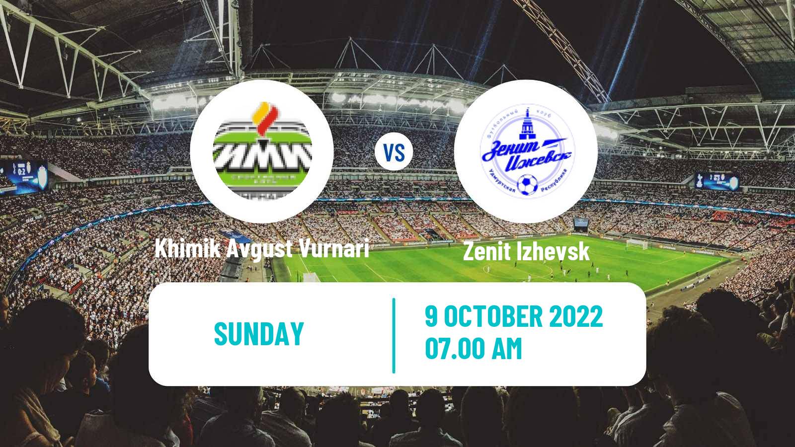 Soccer Russian FNL 2 Group 4 Khimik Avgust Vurnari - Zenit Izhevsk