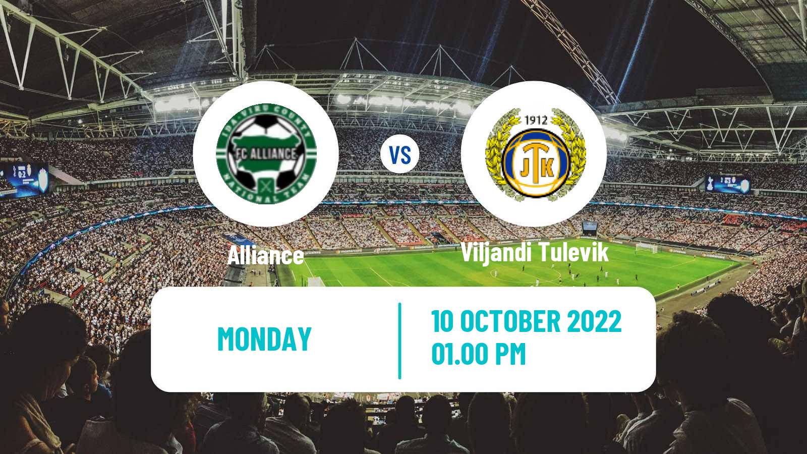Soccer Estonian Esiliiga Alliance - Viljandi Tulevik