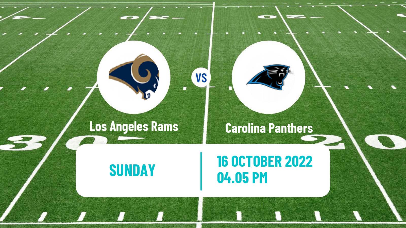 American football NFL Los Angeles Rams - Carolina Panthers