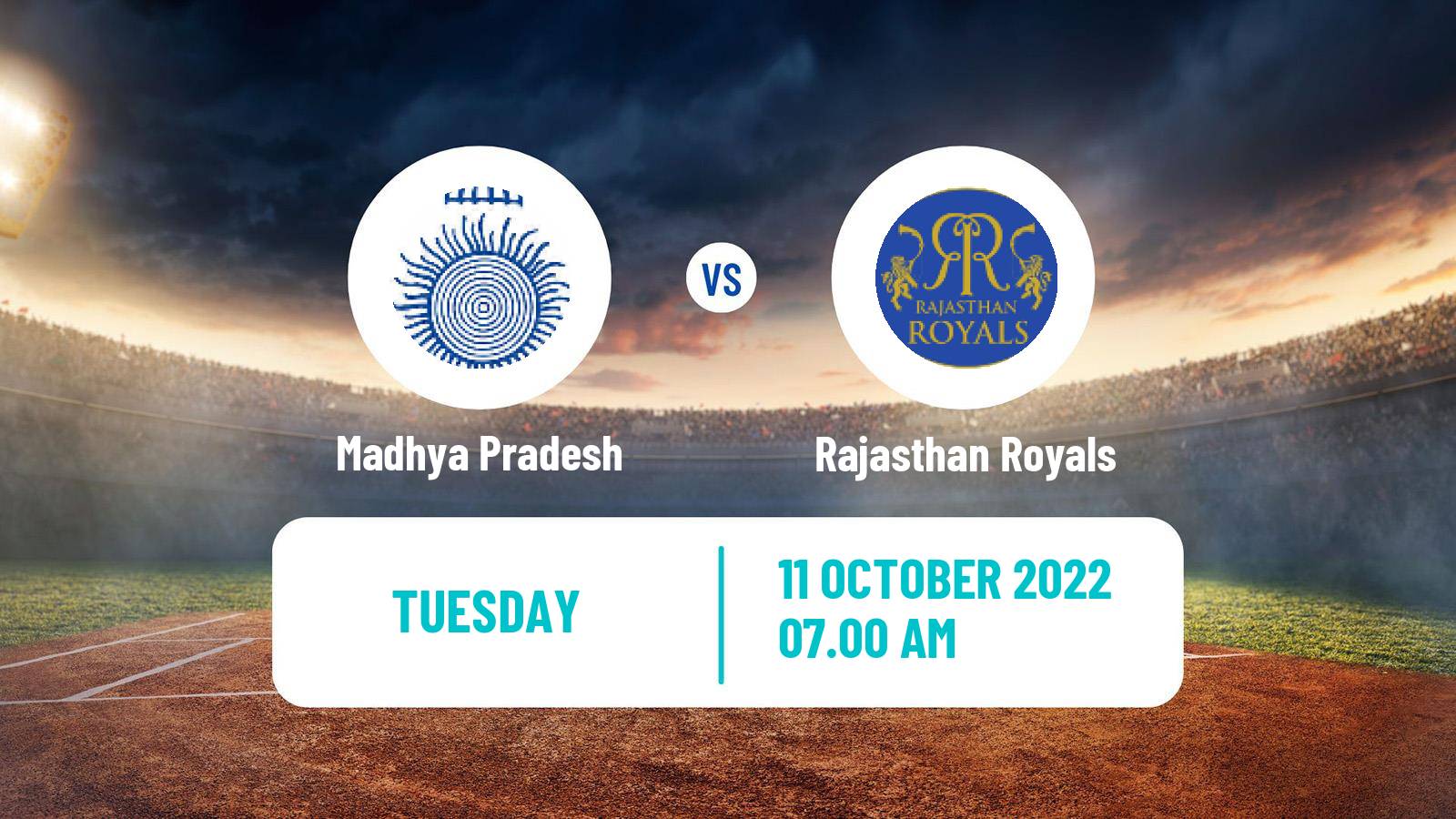 Cricket Syed Mushtaq Ali Trophy Madhya Pradesh - Rajasthan Royals