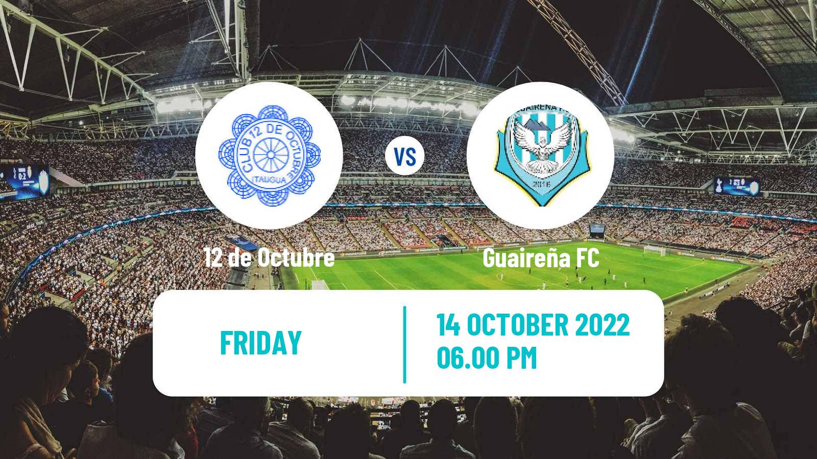 Soccer Paraguayan Primera Division 12 de Octubre - Guaireña