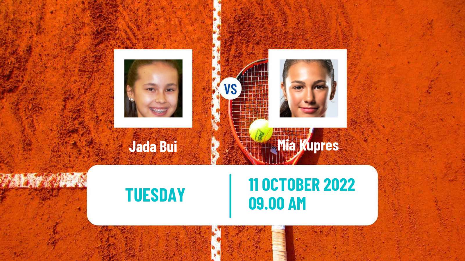 Tennis ITF Tournaments Jada Bui - Mia Kupres