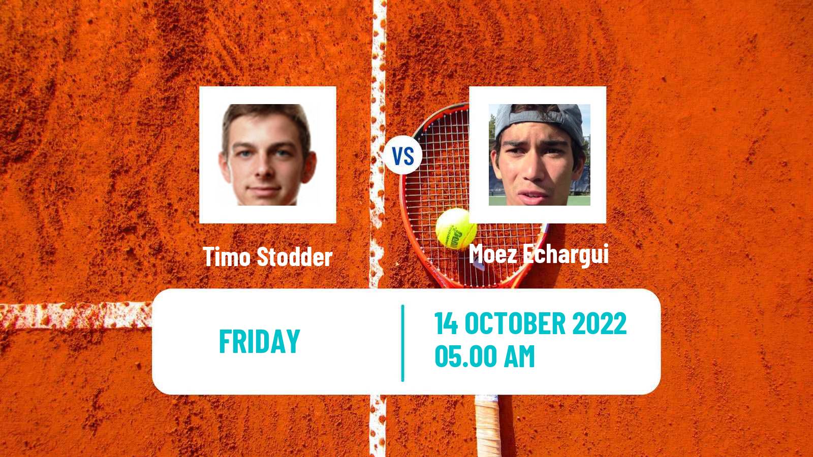 Tennis ITF Tournaments Timo Stodder - Moez Echargui
