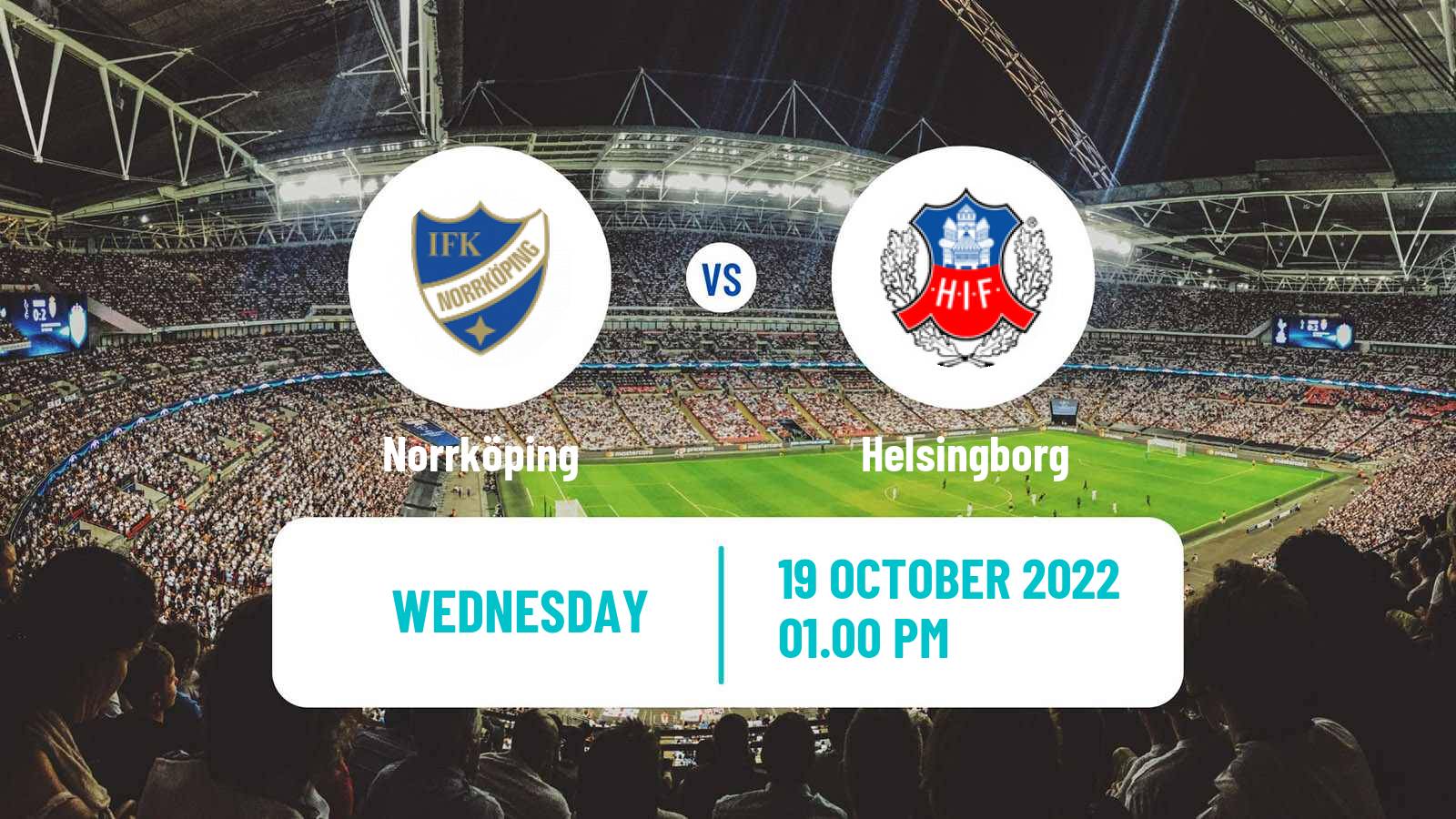 Soccer Swedish Allsvenskan Norrköping - Helsingborg