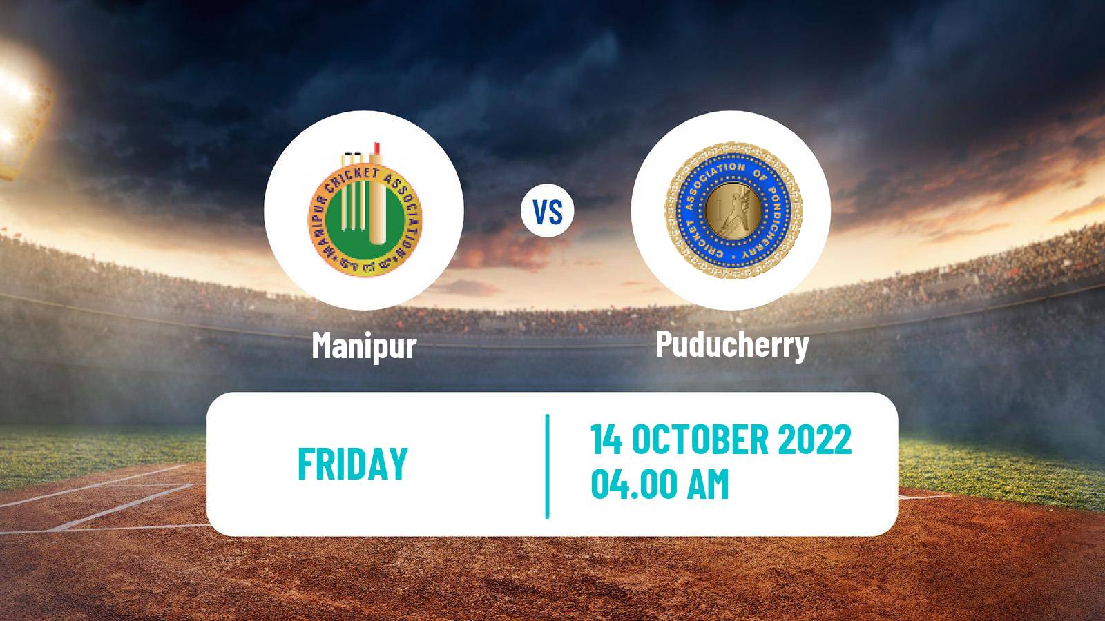 Cricket Syed Mushtaq Ali Trophy Manipur - Puducherry