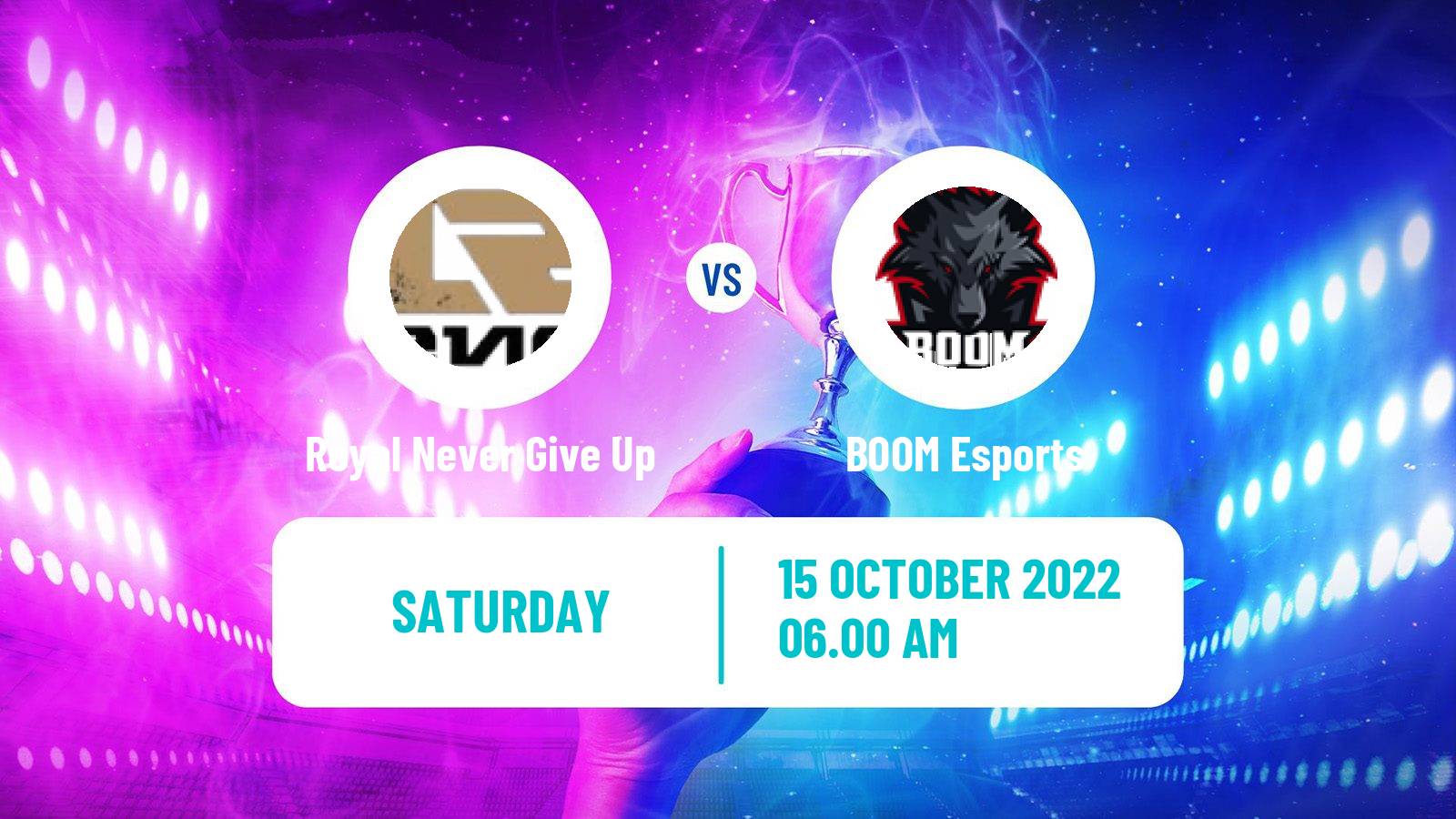 Esports eSports Royal Never Give Up - BOOM Esports