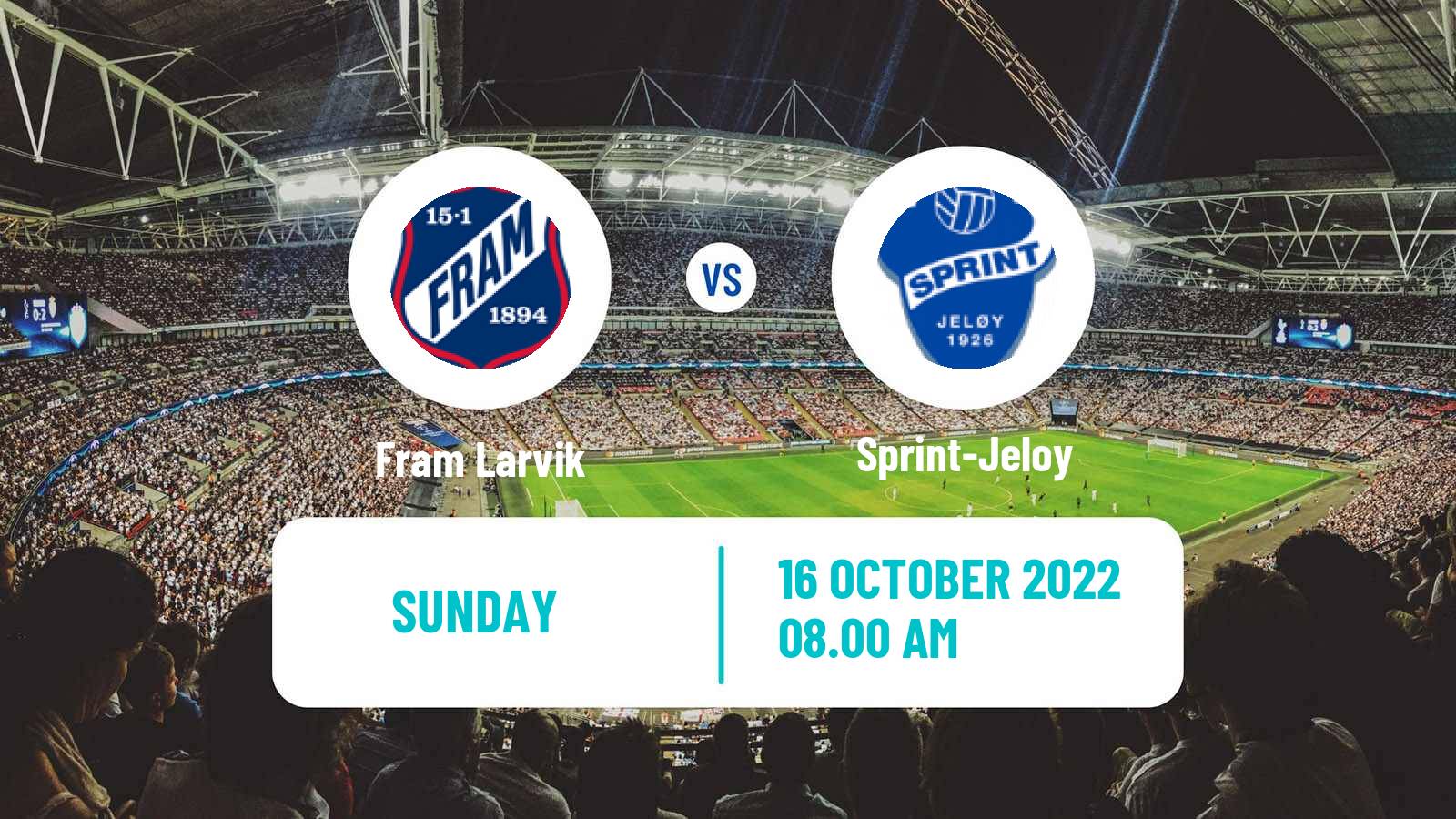 Soccer Norwegian Division 3 - Group 4 Fram Larvik - Sprint-Jeloy