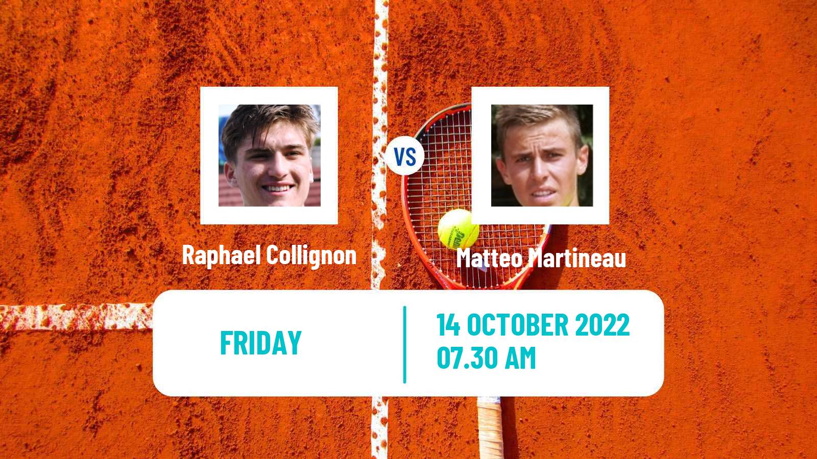 Tennis ITF Tournaments Raphael Collignon - Matteo Martineau