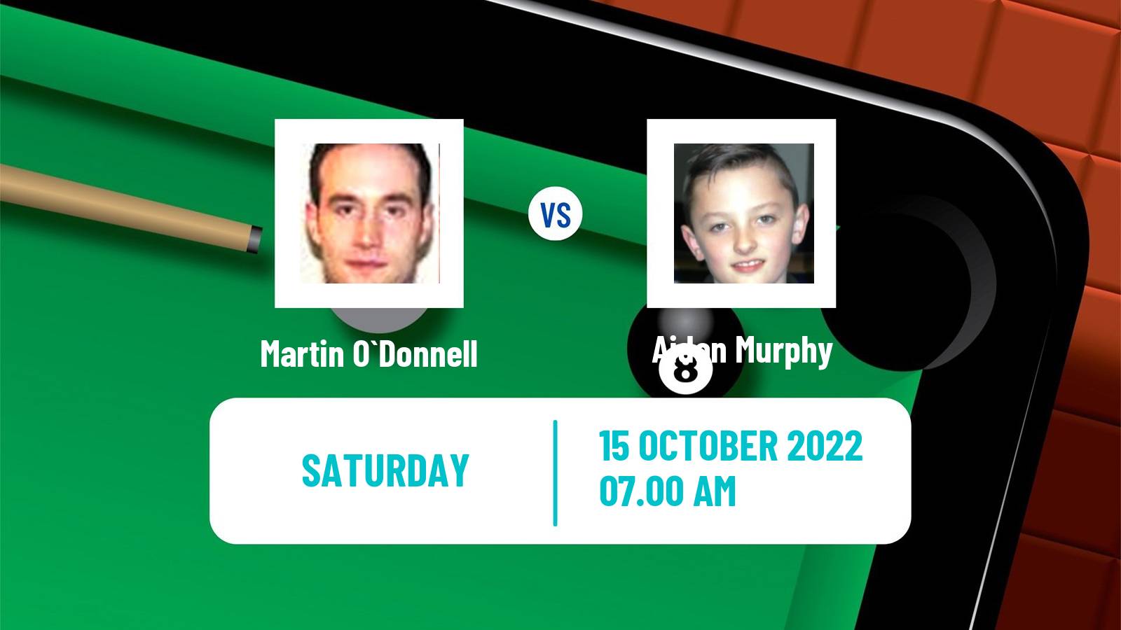 Snooker Snooker Martin O`Donnell - Aidan Murphy
