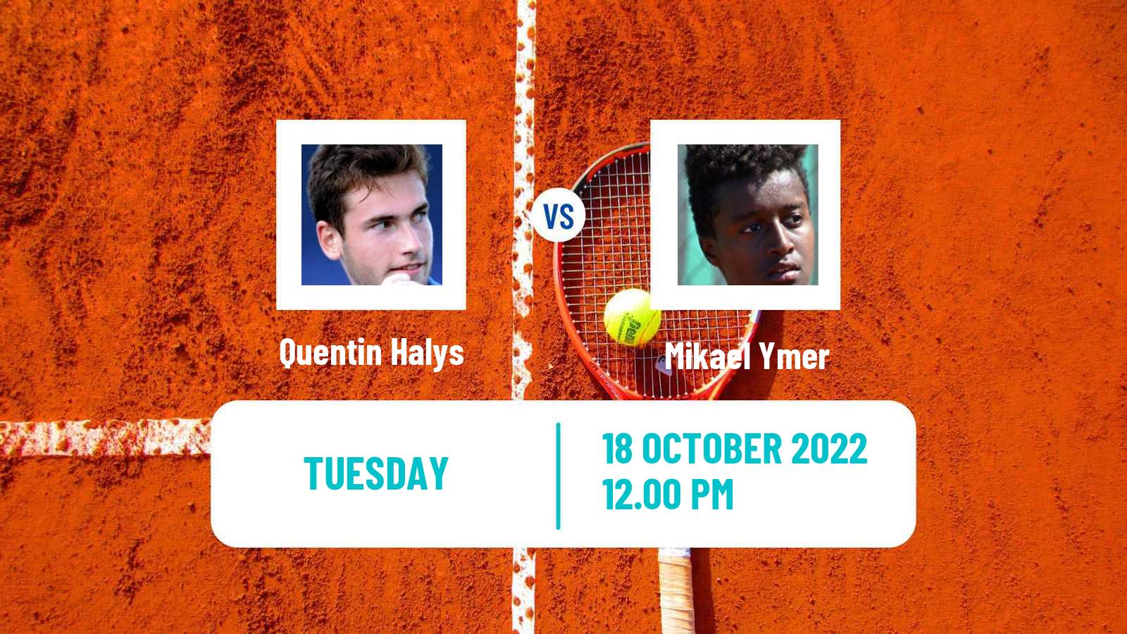 Tennis ATP Stockholm Quentin Halys - Mikael Ymer