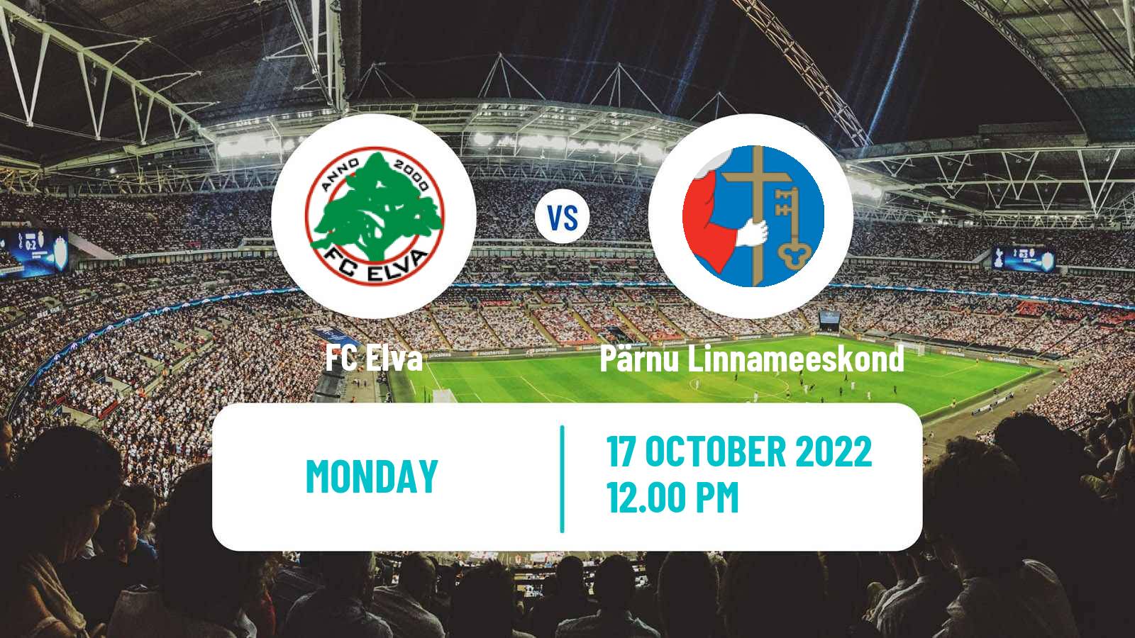 Soccer Estonian Esiliiga Elva - Pärnu Linnameeskond