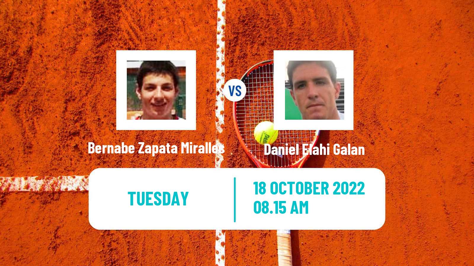 Tennis ATP Napoli Bernabe Zapata Miralles - Daniel Elahi Galan