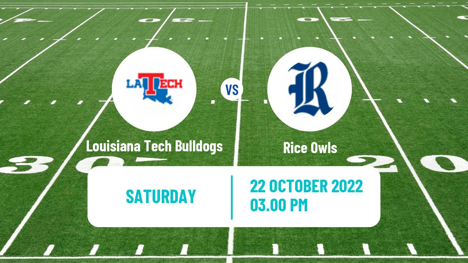 American football NCAA College Football Louisiana Tech Bulldogs - Rice Owls