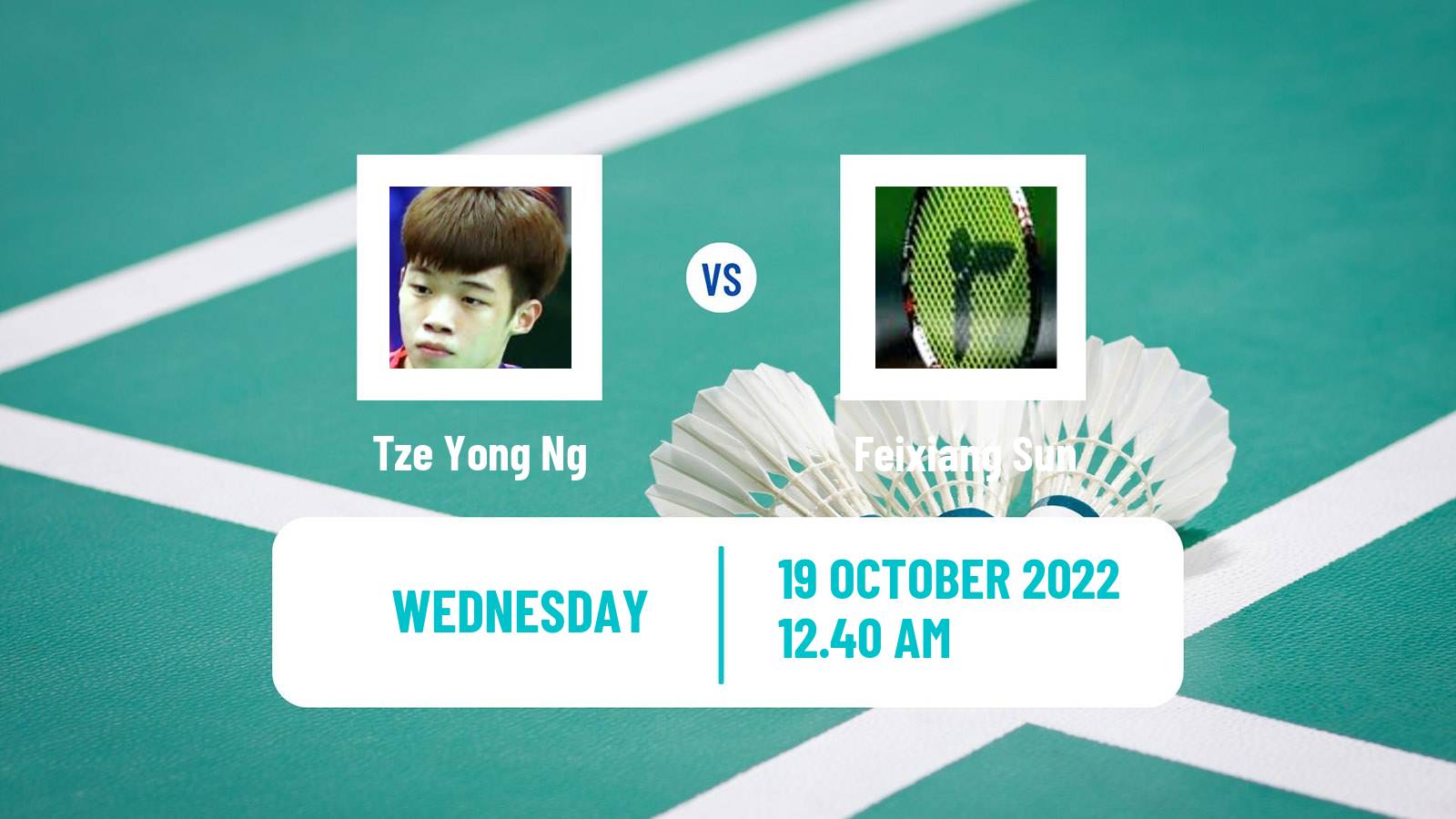 Badminton Badminton Tze Yong Ng - Feixiang Sun