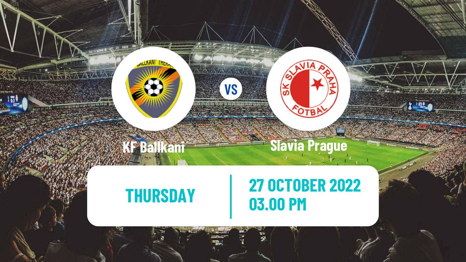 Soccer UEFA Europa Conference League Ballkani - Slavia Prague