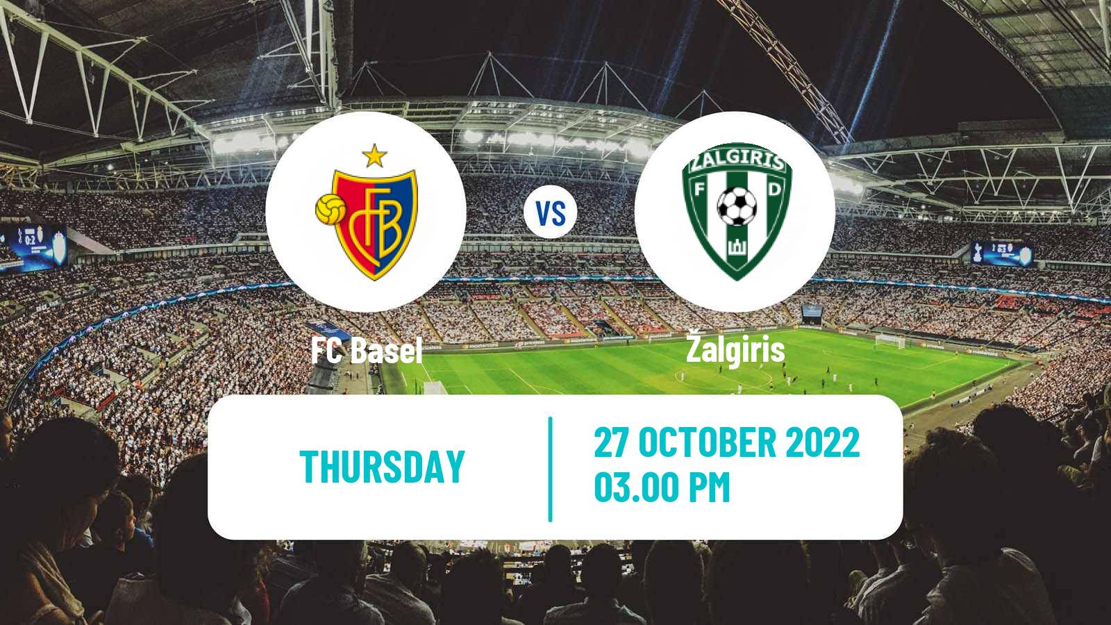 Soccer UEFA Europa Conference League Basel - Žalgiris
