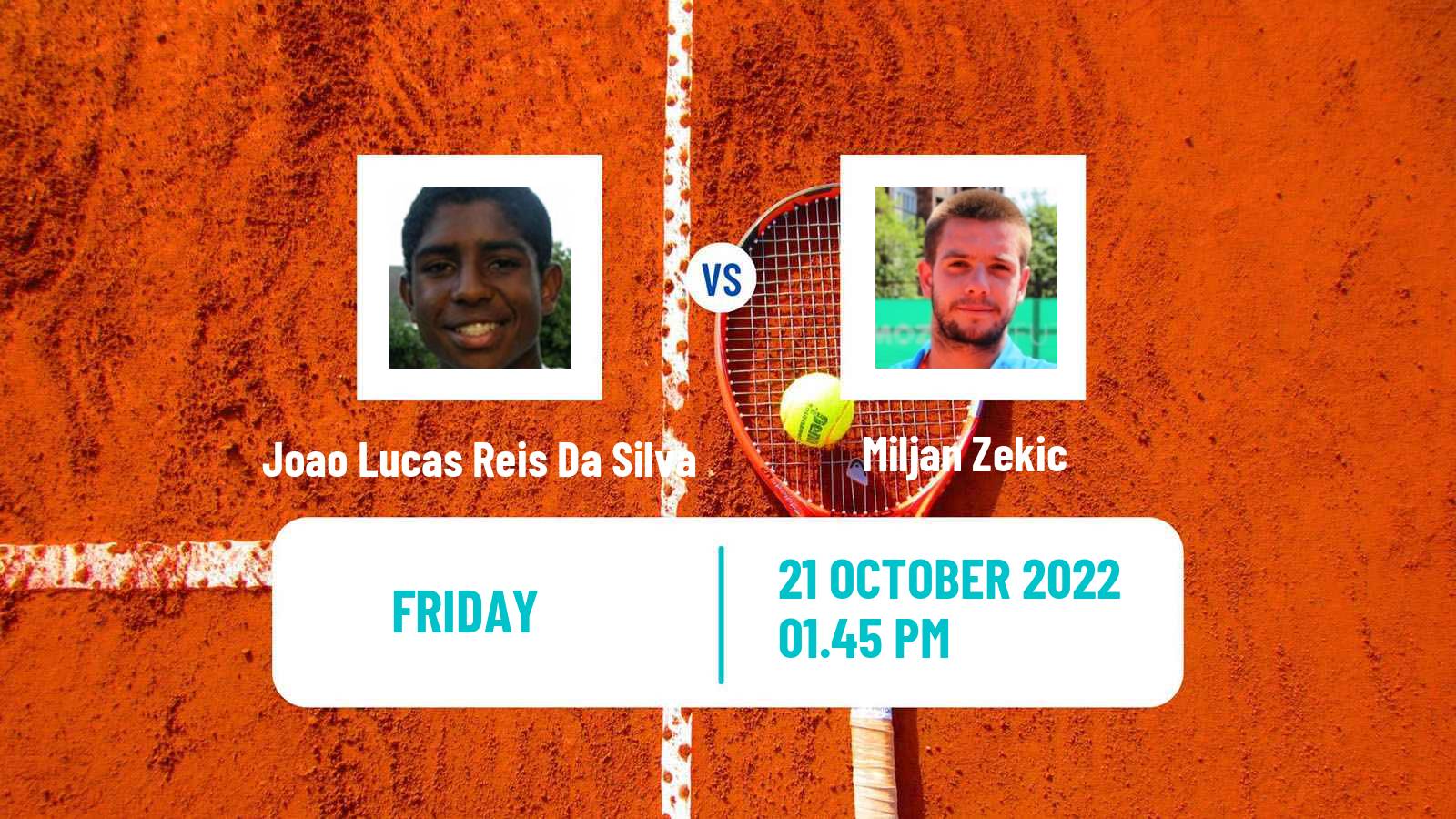 Tennis ATP Challenger Joao Lucas Reis Da Silva - Miljan Zekic