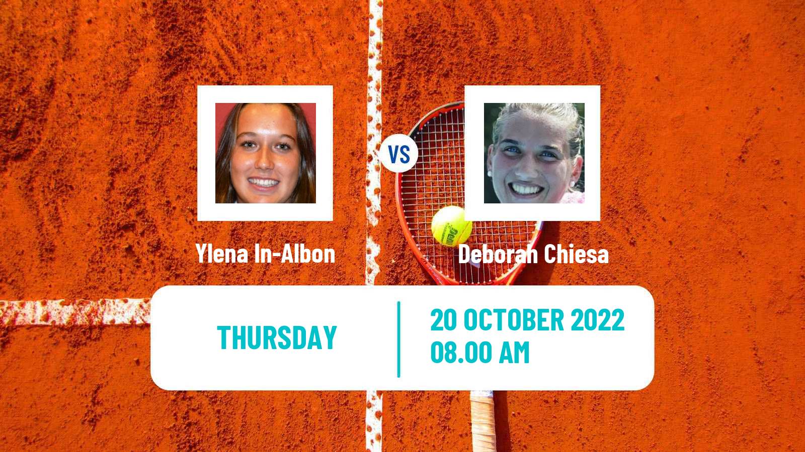 Tennis ITF Tournaments Ylena In-Albon - Deborah Chiesa