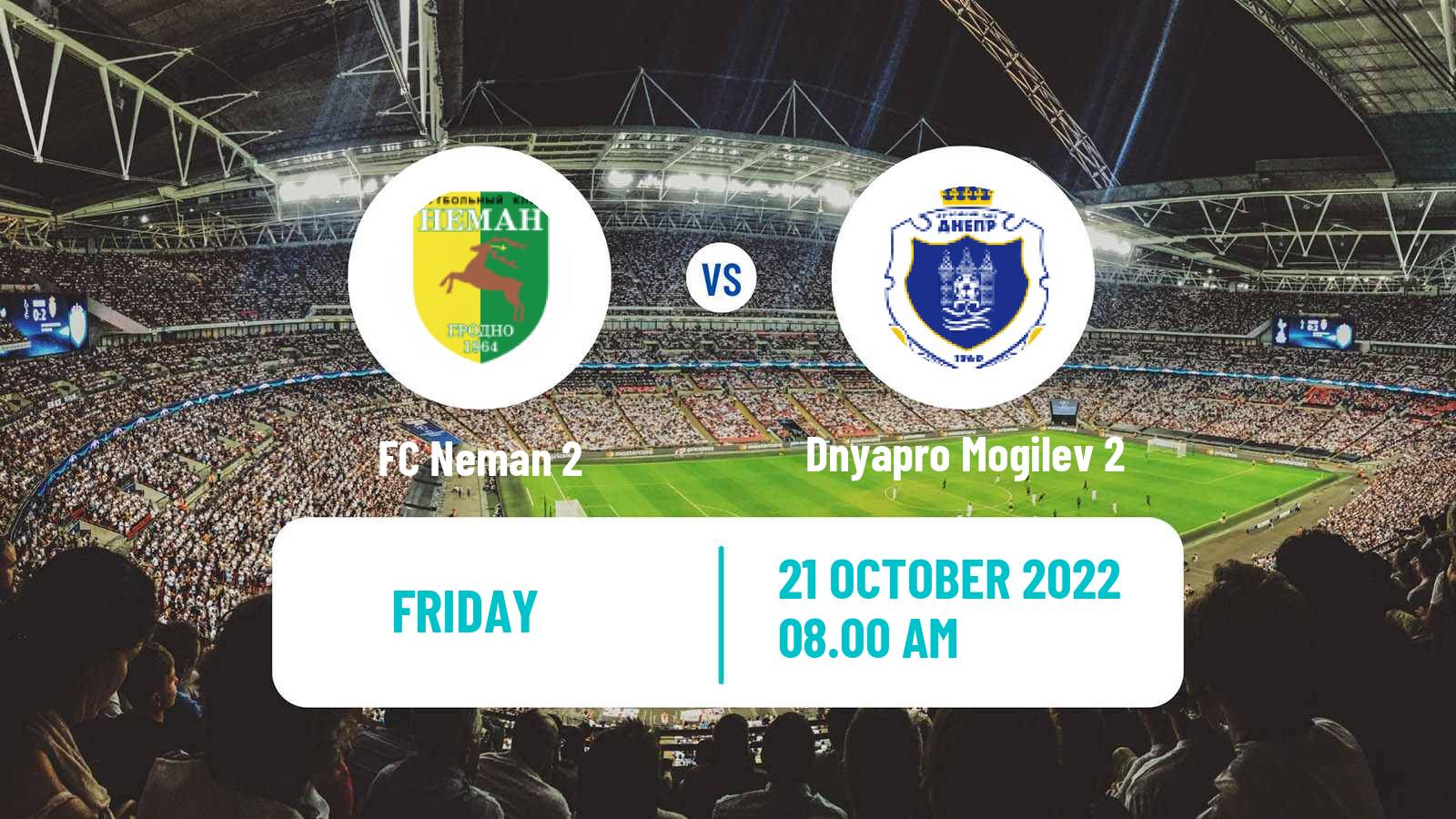 Soccer Belarusian Vysshaya Liga Reserve Neman 2 - Dnyapro Mogilev 2