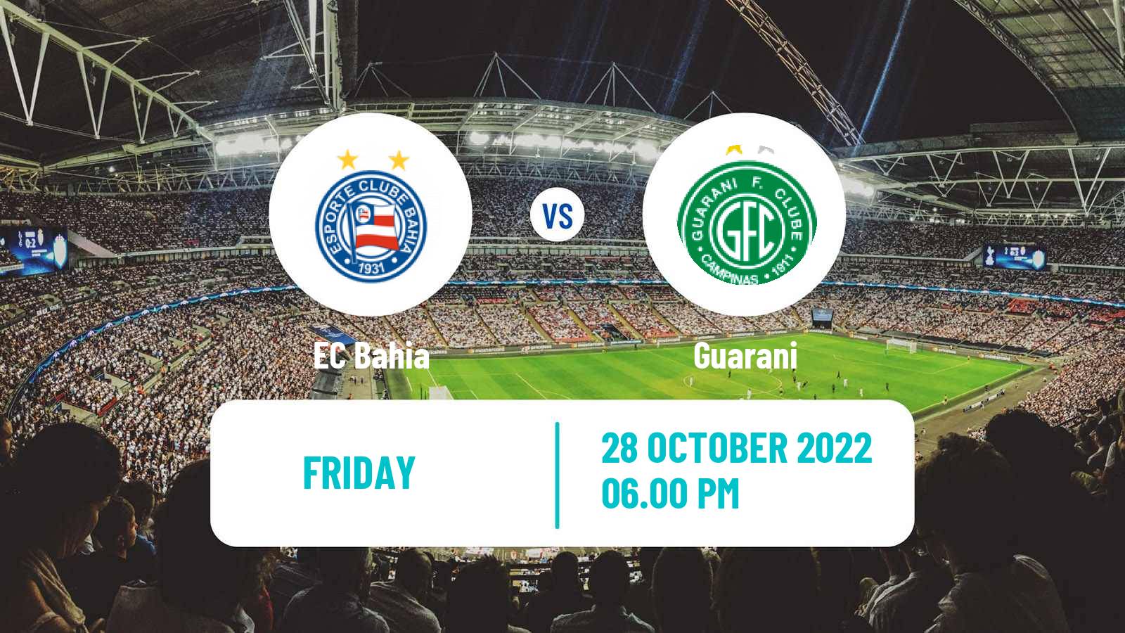 Soccer Brazilian Serie B Bahia - Guarani