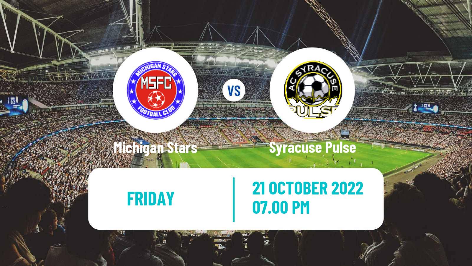 Soccer US NISA Michigan Stars - Syracuse Pulse