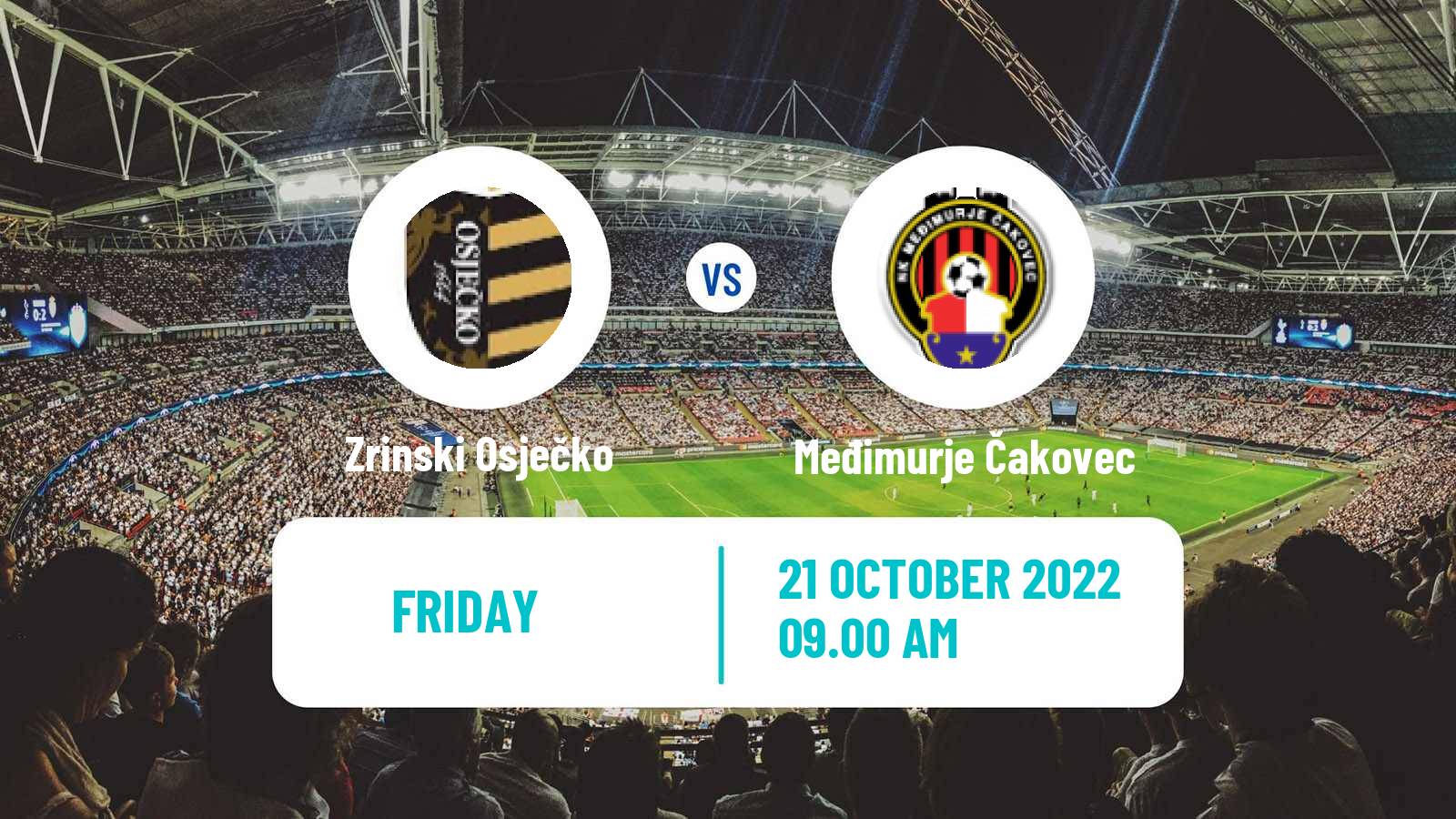 Soccer Croatian Druga NL Zrinski Osječko - Međimurje Čakovec